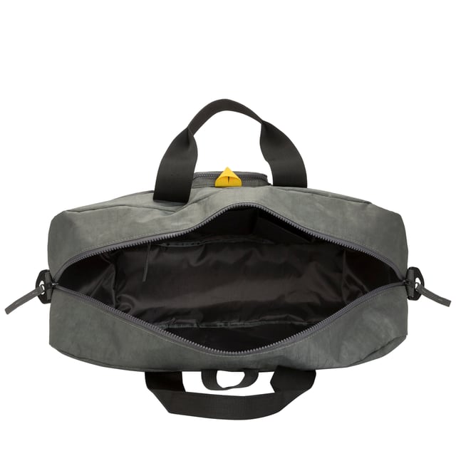 The ultimate carry companion, perfect for every day wear. Featuring a full-length zip top opening and 3 large side pockets, the Haring Triple Holdall is spacious enough for any short or long trip away. Features a detatchable shoulder strap. Features: , Water Resistant, 15 inch padded laptop sleeve - Fits Apple MacBook Pro 16 inch, Grab handle carry straps, Removable shoulder strap allowing crossbody styling, Zip top opening to main compartment, Triple front zip pocket with webbing loops Single zip pocket for smaller valuables, Internal zip pocket, 2 Internal mobile phone slip pockets - Fits normal and plus size smart phones, 3 Internal pen slip pockets, External rear zip pocket Style Ref: 52004 GREY