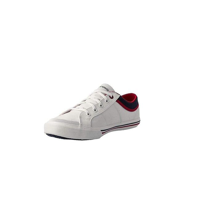 Le Coq Sportif Saint Gaetan GS CVS Kids White Plimsolls, a classic and versatile choice for children that effortlessly combines style and comfort. These plimsolls are designed to provide kids with a comfortable and fashionable option for their everyday activities. Let's explore the key features that make the Le Coq Sportif Saint Gaetan GS CVS a standout choice:

 Timeless Design:  The Saint Gaetan GS CVS plimsolls from Le Coq Sportif feature a timeless and clean white design that is both classic and stylish. Their simplicity allows them to pair easily with various kids' outfits.

 Child-Friendly Sizing:  Le Coq Sportif offers a range of sizes specifically designed for children's feet, ensuring a perfect fit for your little ones.

 Canvas Upper:  Crafted with durable canvas material, these plimsolls provide breathability and flexibility, making them comfortable for all-day wear.

 Low-Top Silhouette:  The low-top design is easy to put on and take off, making it convenient for kids who are learning to dress themselves.

 Secure Closure:  The plimsolls feature a hook-and-loop (Velcro) strap closure, allowing kids to fasten and adjust the fit with ease, promoting independence.

 Comfortable Insole:  The insole is designed to provide cushioning and support, ensuring comfort during various activities and play.

 Le Coq Sportif Logo:  The Le Coq Sportif logo is subtly incorporated into the design, representing the brand's dedication to quality and style.

 Versatile Wear:  These plimsolls are versatile and suitable for a wide range of kids' activities, from school to playdates and casual outings.

 Durable Outsole:  The rubber outsole offers reliable traction and durability, providing stability as kids explore different surfaces.