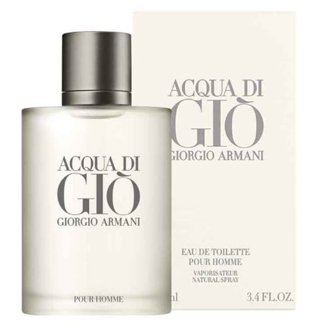 Giorgio Armani Acqua Di Gio Men Eau de Toilette reflects freedom and features sweet and salty elements reflective of the wind and water. A distinctive and stylish fragrance for men, Giorgio Armani Acqua Di Gio Men features top notes which include Mandarin, Lime, Bergamot, Jasmine and Lemon, heart notes which include Rose, Peach, Violet, Coriander and Nutmeg as well as base notes of Amber, Patchouli, Oakmoss, Cedar and Musk.
