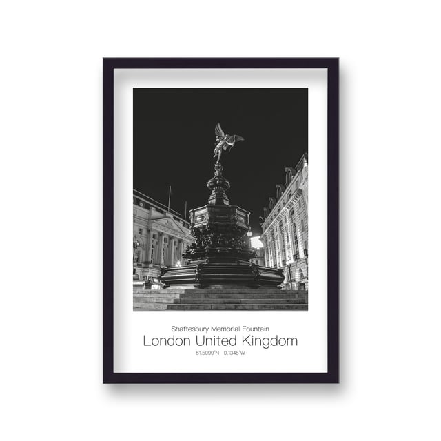 Dimensions - 297mm (w) x 420mm (l). Printed on 240gsm Matte Ultra white paper, offering a smooth finish with ultra vivid colours. All of our frames are FSC certified and handmade in the UK by our qualified framers.The frames are professionally finished and ready to hang. We use Clarity + premium synthetic glazing. The wood measures 20mm face x 22mm depth.