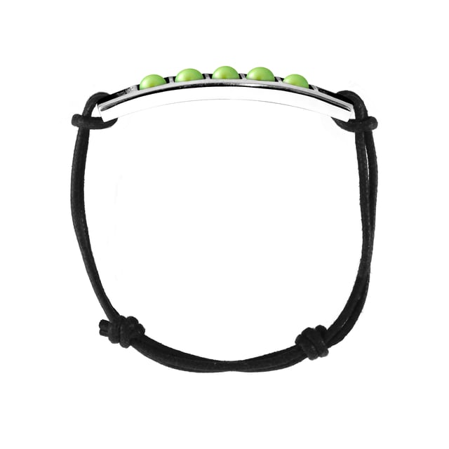 Bracelet Adjustable - CULTURED FRESHWATER PEARL GREEN Color - Sliding knot link Sleeves Silver Sterling 925 | HR® elasticated - High Resistance | Manufactured in our French Workshop | Delivered with our prestige box and a certificate of warranty & authenticity