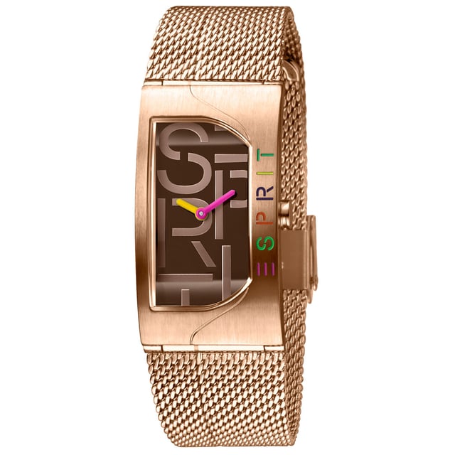 <table><tr><td>Gender</td><td>Women</td></tr><tr><td>Main color</td><td>Rose Gold</td></tr><tr><td>Clockwork</td><td>Quartz: Battery</td></tr><tr><td>Display format</td><td>Analog</td></tr><tr><td>Water resistance</td><td>3 ATM</td></tr><tr><td>Functions</td><td>No Extra Funktion</td></tr><tr><td>Case color</td><td>Rose Gold</td></tr><tr><td>Case material</td><td>Stainless Steel</td></tr><tr><td>Facing</td><td>None</td></tr><tr><td>Case width</td><td>22mm</td></tr><tr><td>Case length</td><td>42mm</td></tr><tr><td>Case height</td><td>8</td></tr><tr><td>bezel</td><td>none</td></tr><tr><td>Glass</td><td>Mineral Glass</td></tr><tr><td>Strap connecting width</td><td>21mm</td></tr><tr><td>Display color</td><td>Brown</td></tr><tr><td>Power reserve</td><td>No automatic</td></tr><tr><td>Wristband color</td><td>Rose Gold</td></tr><tr><td>Wristband material</td><td>Stainless Steel</td></tr><tr><td>Closure</td><td>Jewelry clasp</td></tr><tr><td>Wrist circumference (max.)</td><td>180mm</td></tr><tr><td>Style</td><td>Fashion</td></tr><tr><td>Shipment includes</td><td>Watch Box, Documentation</td></tr></table>
