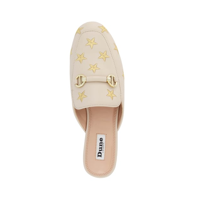 Dune Ladies GALAXIES Star Embroidered Backless Loafers GALAXIES
