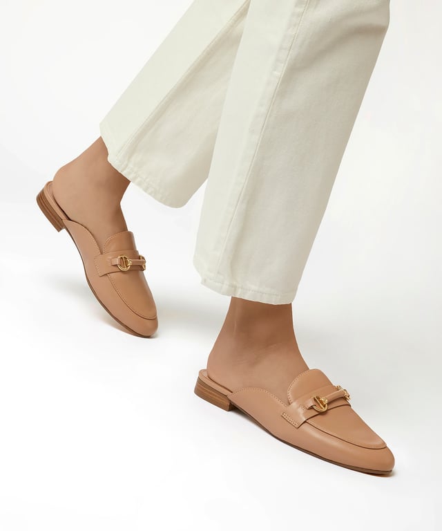 Ladies backless outlet loafers