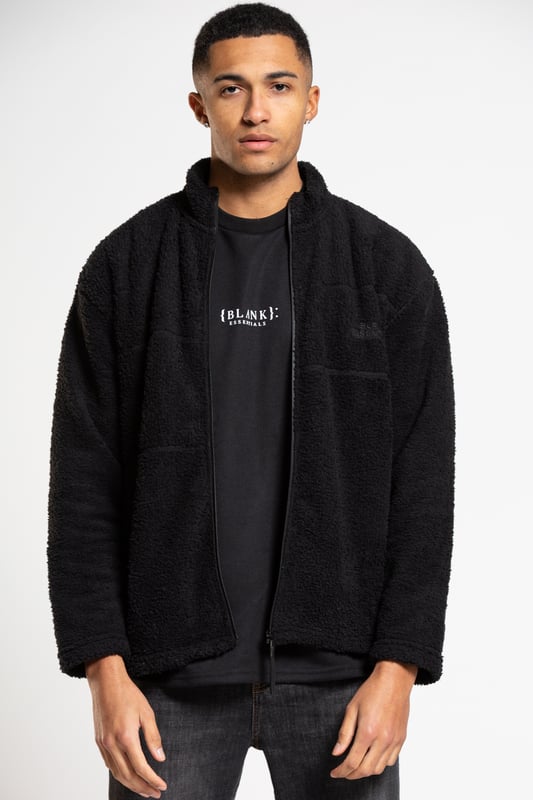 Black borg store zip up jacket