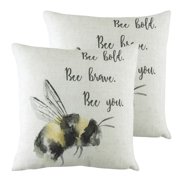 A cute choice that can add a real buzz to your interior, our Bee cushion features a playful watercolour painted inspired design of a bee design on its front, this cusion gives a real style statement and looks especially good when stacked with yellows and greens for a touch of nature in your colour palette.