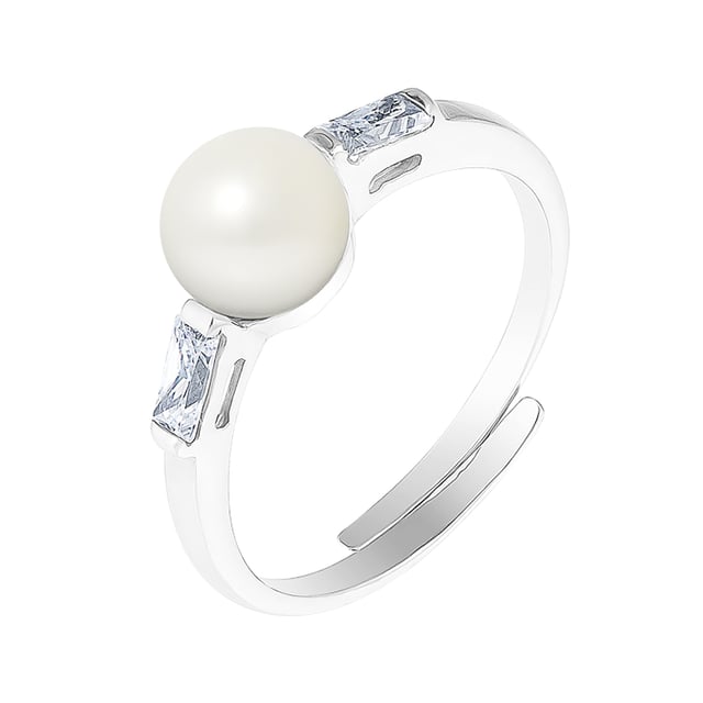 925 Sterlingsilver Rhodiumpläterat - Med en äkta 6mm sötvattenskulturpärla - Vit naturlig färg - Vår smyckeskollektion är tillverkad i Frankrike och levereras i en presentask i samband med ett äkthetsintyg och internationell garanti.