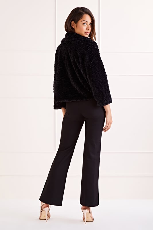 Faux Fur Collar Jacket