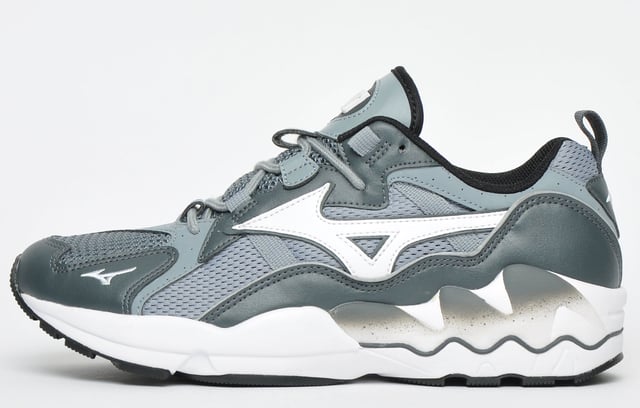 Mizuno Sport Style Wave Rider 1 Grijs Lace Up Heren Hardlooptrainers D1GA192705