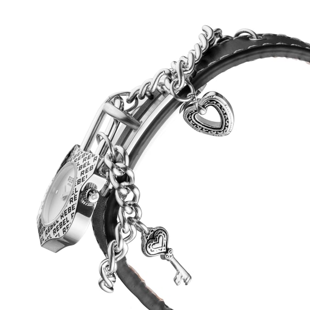 Rebel Women's RB114-4071 SeagateRebel Seagate Silver Dial Women's Watch RB114-4071
Rebel Women's Watch from the Seagate Collection
Round 316L Stainless Steel Silver Case
Silver Dial, Mineral Crystal w/ Sapphire Coating
Black Leather Band with Tang Buckle
Water Resistance: 5 ATM (50 meters, 165 feet)
7mm Case Thickness, 25mm Case Diameter, 16mm Band Width
Quartz Movement