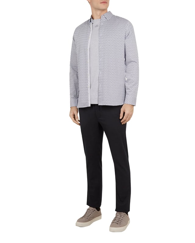 Long-sleeved Geo Print Shirt