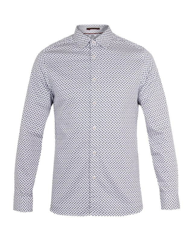 Long-sleeved Geo Print Shirt
