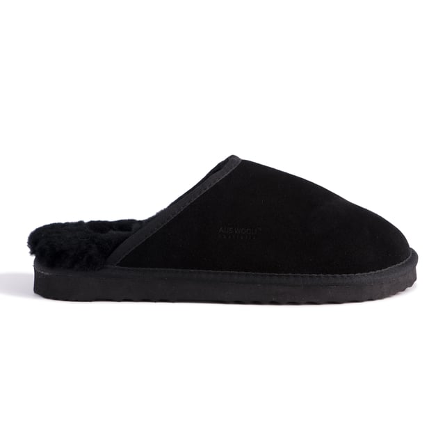 Sheepskin fluffy slip on slippers black cheap