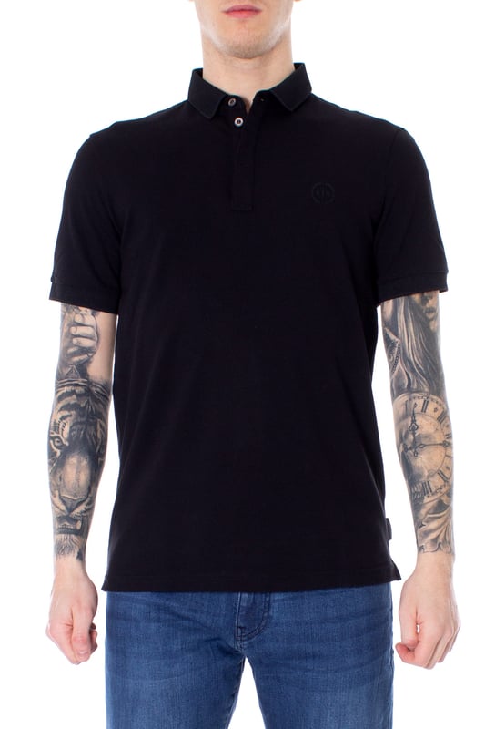 <b>Brand:</b> Armani Exchange<br><b>Gender:</b> Men<br><b>Type:</b> Polo<br><b>Season:</b> Spring/Summer<br><br><b>PRODUCT DETAIL</b><br>&bull; <b>Color:</b> black<br>&bull; <b>Pattern:</b> plain<br>&bull; <b>Fastening:</b> buttons<br>&bull; <b>Sleeves:</b> short<br>&bull; <b>Collar:</b> polo<br><br><b>COMPOSITION AND MATERIAL</b><br>&bull; <b>Composition:</b> -96% cotton -4% elastane <br>&bull;  <b>Washing:</b> machine wash at 30°