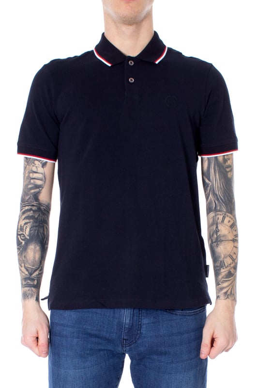 <b>Brand:</b> Armani Exchange<br><b>Gender:</b> Men<br><b>Type:</b> Polo<br><b>Season:</b> Spring/Summer<br><br><b>PRODUCT DETAIL</b><br>&bull; <b>Color:</b> blue<br>&bull; <b>Pattern:</b> plain<br>&bull; <b>Fastening:</b> buttons<br>&bull; <b>Sleeves:</b> short<br>&bull; <b>Collar:</b> polo<br><br><b>COMPOSITION AND MATERIAL</b><br>&bull; <b>Composition:</b> -100% cotton <br>&bull;  <b>Washing:</b> machine wash at 30°