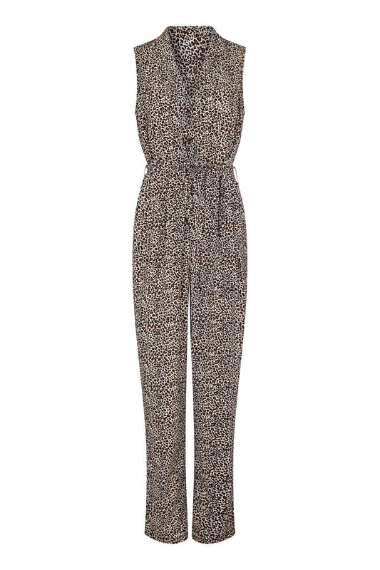 Meet the perfect one-piece: our Leopard Print Jumpsuit. On-trend and with a fierce twist, this sleeveless jumpsuit is cut from lightweight and smooth polyester. The semi-fitted cut allows the fabric to gather at the waist, secure with a tie and drape from the hips down. With pockets adding practicality, the animal print design is something to go wild for. 95% Polyester 5% Elastane. Machine Wash At 30. Length is 148cm/58inches.