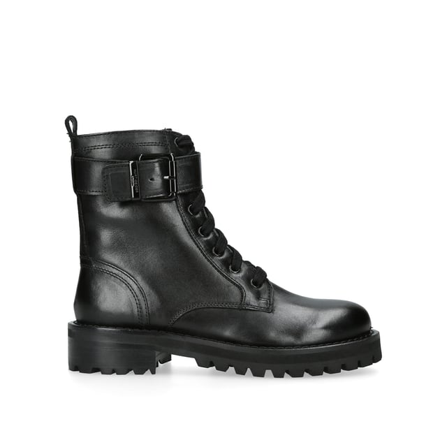 Kurt geiger black lace up boots clearance