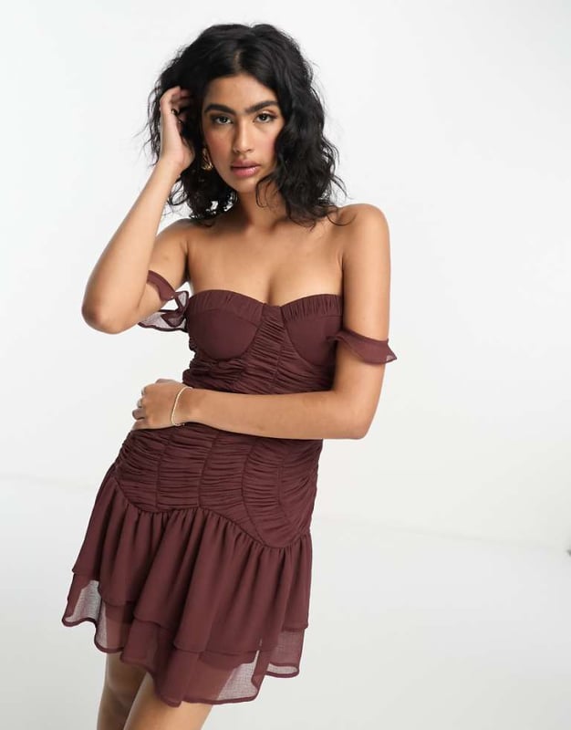 Asos frill hem dress shop