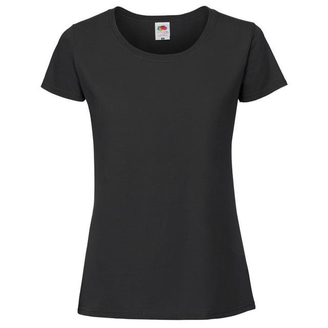 Womens t-shirt. Soft hand feel. Shaped side seams for a feminine fit. Performs at 60 degree wash. Crew neck with Cotton/ Lycra rib and twin needle stitching. Self-fabric shoulder to shoulder taping. Material: 100% ring spun cotton.