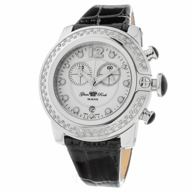 Glam Rock GR32174D - Herrenuhr Quarz aus Edelstahl• Material: Edelstahl• Glas: Saphir• Armband: Leder• Farbe: Silber• Wasserbeständigkeit: 100 m (10 ATM)• Gehäusegröße: 46 mm