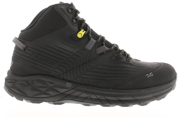 Hi-Tec Mens Walking Boots Fuse Trek Mid Waterproof Lace Up Black. Pu Upper. Textile Lining. Rubber Sole. Footwear Boots.