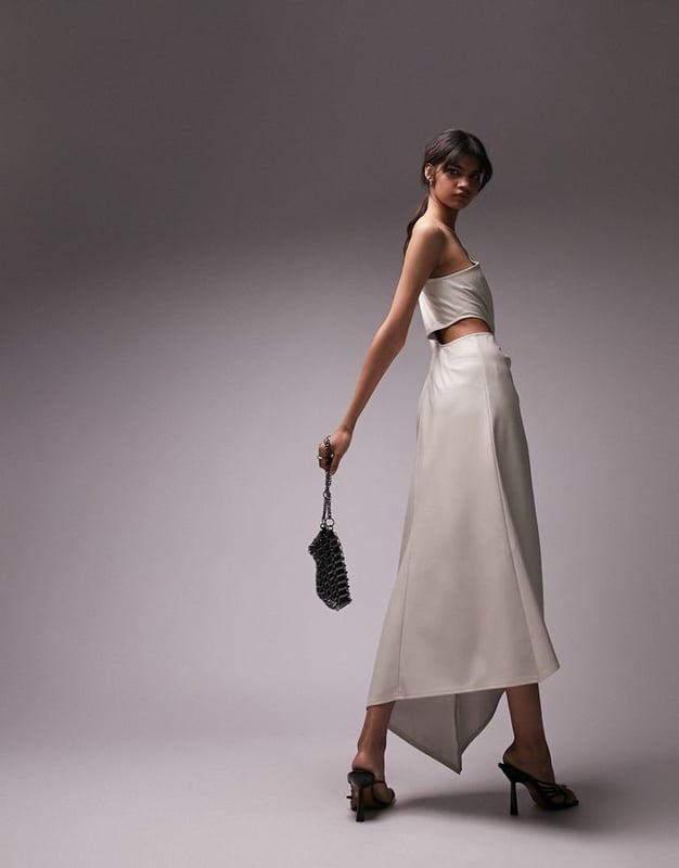 Topshop split cheap midi dress