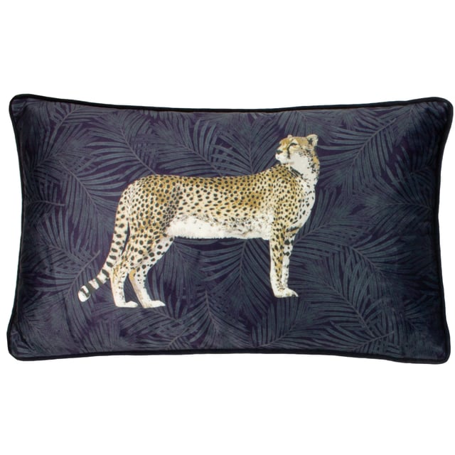 A vibrant and eye-catching accessory for your bedroom or lounge, the stunning Cheetah Cushion features a soft polyester velvet cover with a rich botanical background and plain reverse. Emblazoned on the front is a beautifully realistic cheetah, which will bring a new lease of life to any sofa, chair or bed.