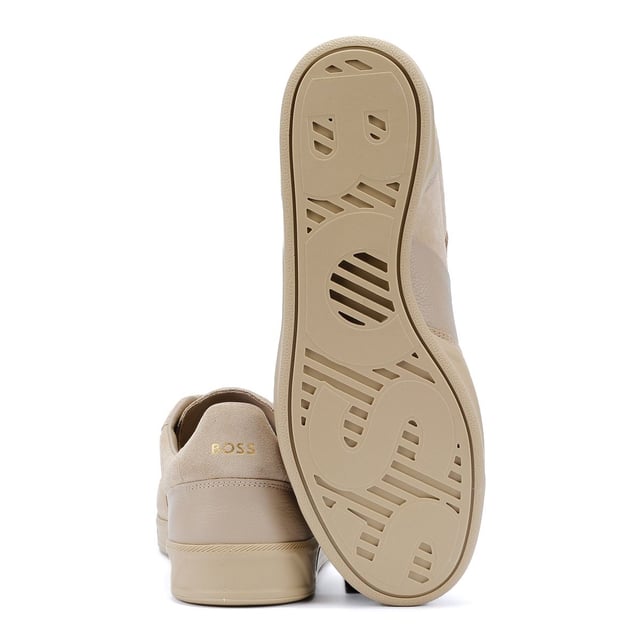 Step into elegance with these low top tennis inspired leather and suede sneakers. Excellently crafted, they showcase embossed branding on both the side and tongue. Experience ultimate comfort with a fully lined interior.