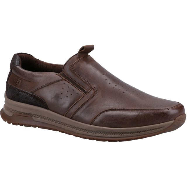 Hush puppies mens brown leather casual shoes top