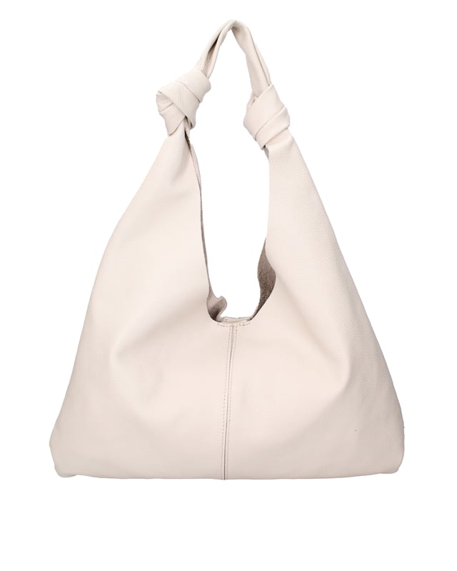Bolso bandolera para mujer. El cierre es con botón magnético. Los bolsillos internos están ausentes. Los bolsillos externos están ausentes. Falta la correa para el hombro. El mango es de cuero. Hay un compartimento interno. El material exterior es piel auténtica tipo dólar. Internamente está forrado en tejido 70% algodón - 30% poliéster. Medidas: 40x42x2 cm. Hecho en Italia