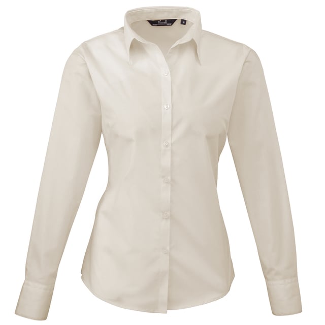 65% Polyester, 35% Cotton. Fabric: Poplin. Design: Plain. Fastening: Button-Down. Neckline: Collared. Cuff: Double Button. Sleeve-Type: Long-Sleeved. Hem: Rounded. 2 Back Darts. Sustainability: Amfori, BCI Approved, REACH, Sedex, WRAP Certified. 6 UK: 31 in. 8 UK: 33 in. 10 UK: 35 in. 12 UK: 37 in. 14 UK: 39 in. 20 UK: 45 in. 22 UK: 47 in. 24 UK: 49 in. 26 UK: 51 in. 28 UK: 53 in. 18 UK: 43 in. 16 UK: 41 in. 30 UK: 55 in.
