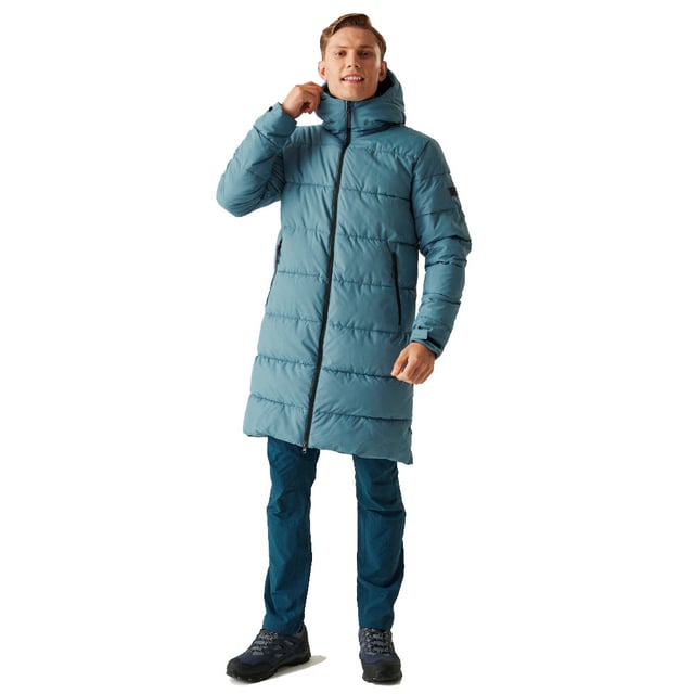 Regatta Mens Hallin II Padded Longline Hooded Jacket