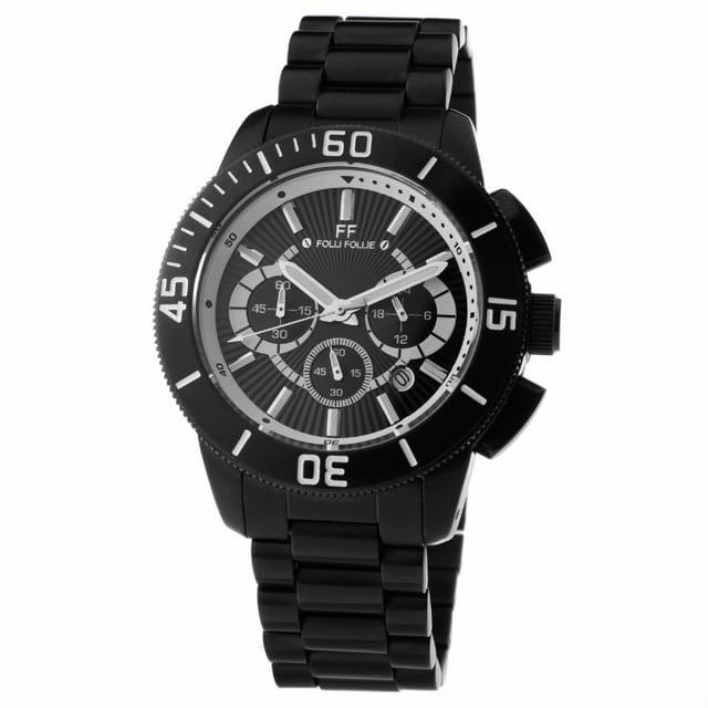 Folli Follie WF8Y036BEK - Damenuhr Quarz aus Edelstahl• Material: Edelstahl• Glas: Mineral• Armband: Edelstahl• Farbe: Schwarz• Wasserbeständigkeit: 50 m (5 ATM)• Gehäusegröße: 40 mm