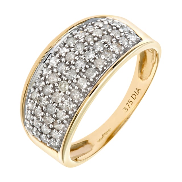 Oro blanco de 9 quilates (375): 2,8 g; # Diamante: 0,5 ct