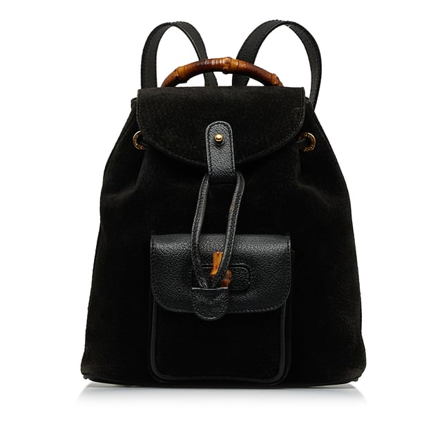 Suede on sale backpack purse