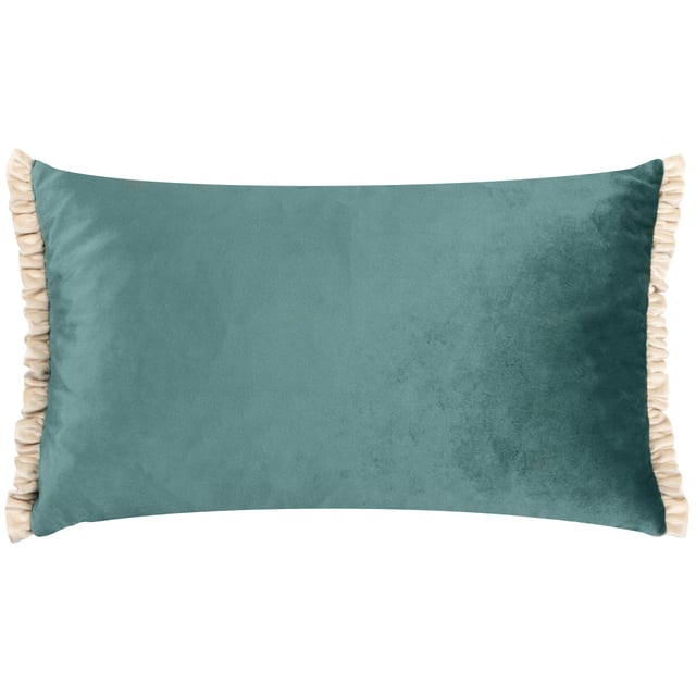 The Tilly cushion is made entirely of soft, opulent velvet and comes in a variety of soft pastel colours to help create a sophisticated look for your sofa. The dual-sided cottage core frill trim adds gravitas to the design, making it easy to combine with other larger cushions as part of a larger design scheme.