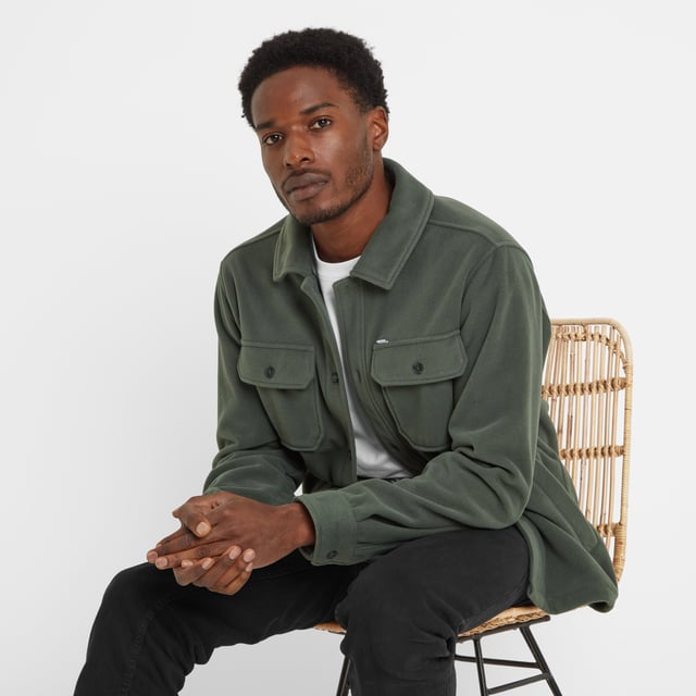 Dabney Mens Shacket Pine Green Check