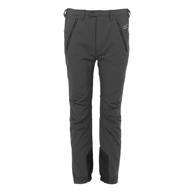 Regatta Childrens/Kids Tech Mountain Hiking Trousers (Seal Grey) 91% Polyester, 9% Elastane. Fabric: Stretch, Woven. Design: Colour Block. Fastening: Button, Zip. Fabric Technology: Isoflex. Moisture Wicking, Quick Dry, Reflective, Water Repellent. Pockets: 2 Zip Pockets. Waistline: Part Elasticated.