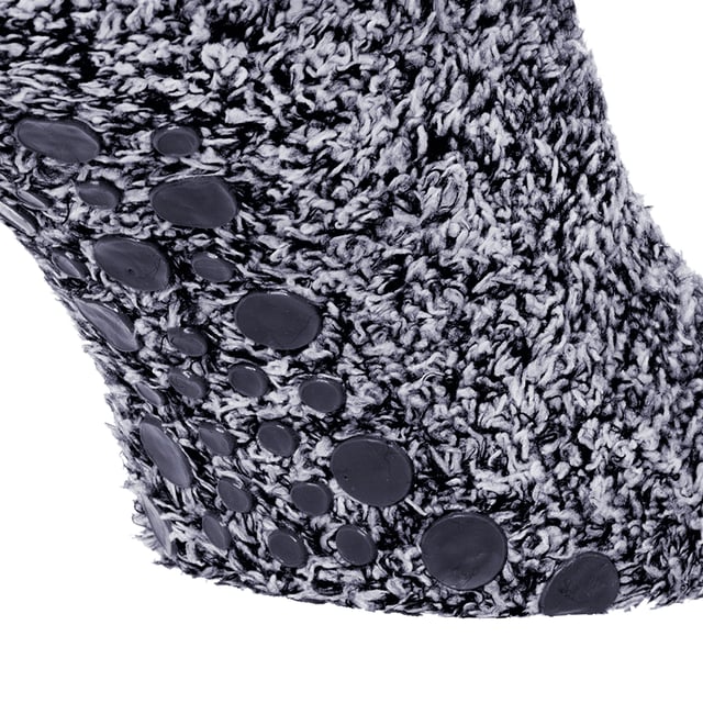 Premium quality extra warm slipper socks with non slip grip. Fibre: 67% Polyester, 31% Polyamide and 2% Elastane.  Perfect for indoor use, keeps you nice and warm. Machine washable.