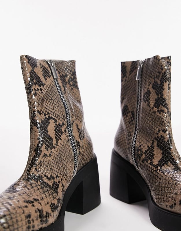 Topshop snake cheap print shoes