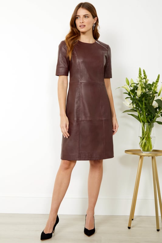 chinese dress ladies Black Faux Leather Mini Shift Dress – AX Paris main image 1