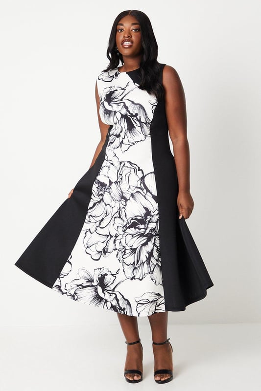 Plus size scuba dress sales
