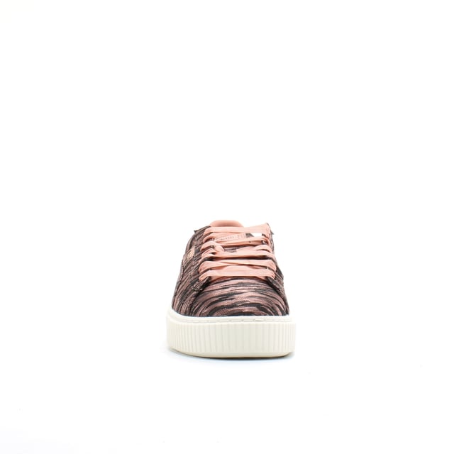 Puma basket cheap platform metallic pink
