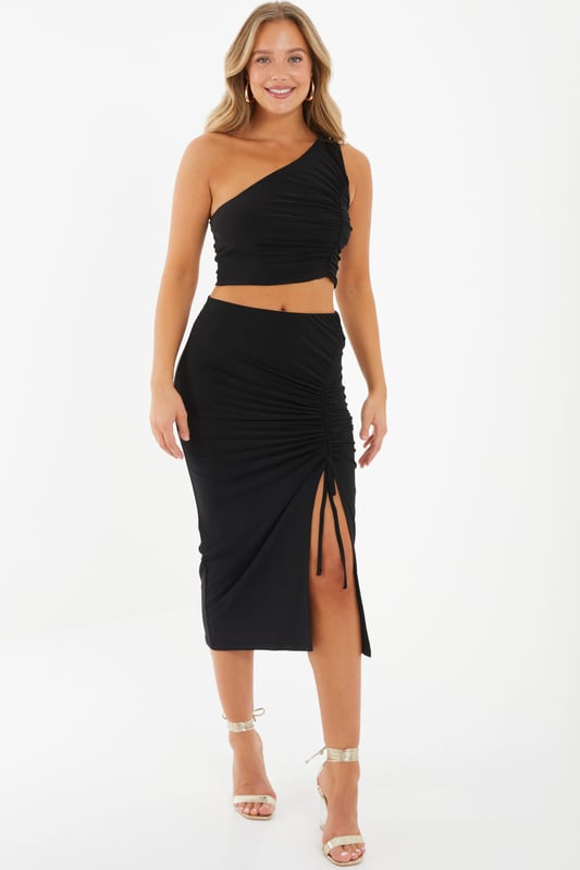 High waisted 2024 bodycon midi skirt