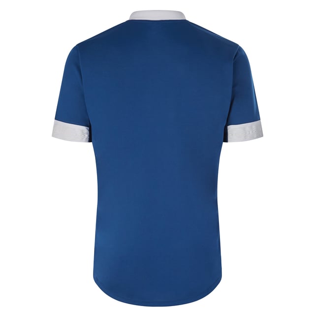 Material: Elastane, Polyester. Fabric: Micro Eyelet, Micro Mesh. Design: Stacked Logo. Cuff: Contrast. Neckline: Contrast, Flat Knit Collar, Ribbed, Turn Down Collar. Sleeve-Type: Short-Sleeved. Fabric Technology: Lightweight.