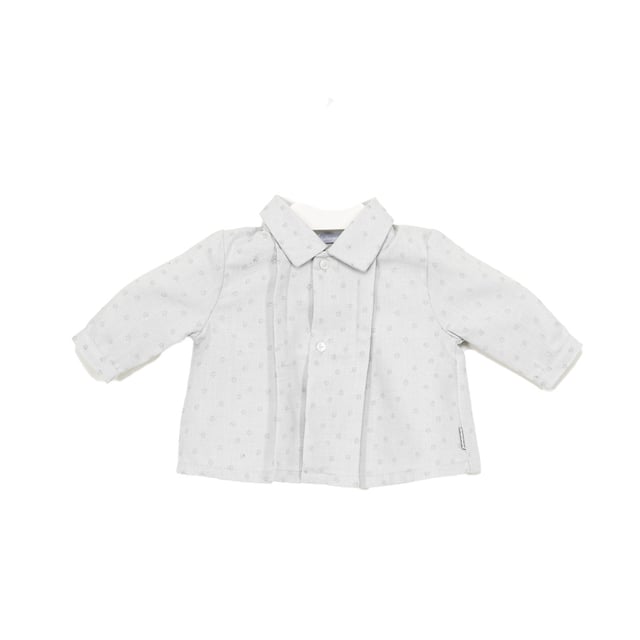 Long-sleeve shirt.
 Lapel collar.
 Button closure on the front.
 Button closure cuffs.
 Flared cut.
 Seams seen in tone.
 Composition: 56% Cotton, 44% Polyester
 Care:
- Wash maximum at 30ºC.
 - Iron at medium temperature, max. 110ºC.
 - It is not allowed to use a dryer.
 - Do not use bleach.
 - Does not support dry cleaning.