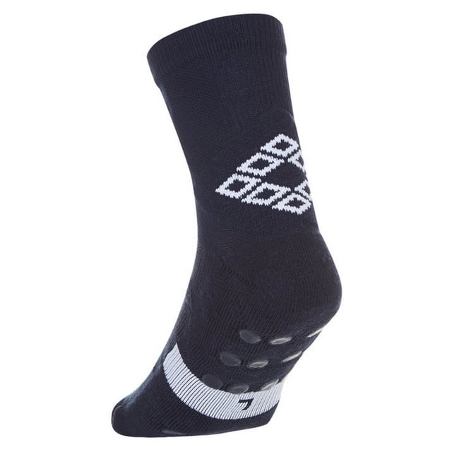 70% Cotton, 20% Nylon, 10% Elastane. Design: Logo. Gripped, Padded Ankles. Fabric Technology: Premgripp. Dual Density, Elasticated Foot, Offset Grip Technology. Cuff: Elasticated. Protects from Blisters, Stimulates Blood Flow.