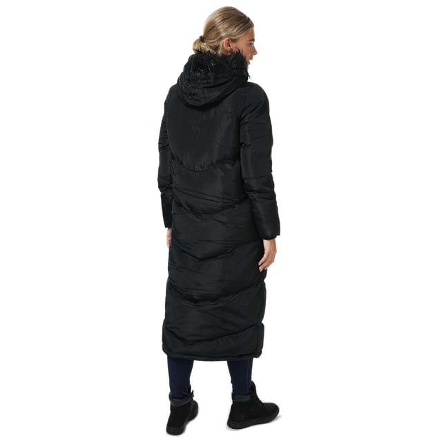 Women's Brave Soul Marcella Longline Padded Jacket in Black