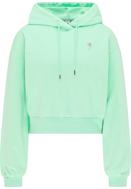 Une capuche confortable, un tissu sweat doux et des poignets côtelés confèrent au sweat à capuche de myMo un look cool et confortable. La petite broderie florale sur la poitrine complète parfaitement le design casual-fit décontracté.