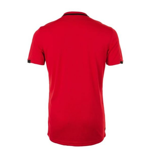Heren voetbal t-shirt. Ademend polyester gaas. V-hals met contrasterende afwerking. Voorwaartse schoudernaden. Contrasterende gaas zijpanelen. Tweelingnaalds stikwerk. 150 g/m². Stof: 100% polyester. Herenborst (voor inches): S(36/38), M(38/40), L(41/42), XL(43/44), XXL(45/47).